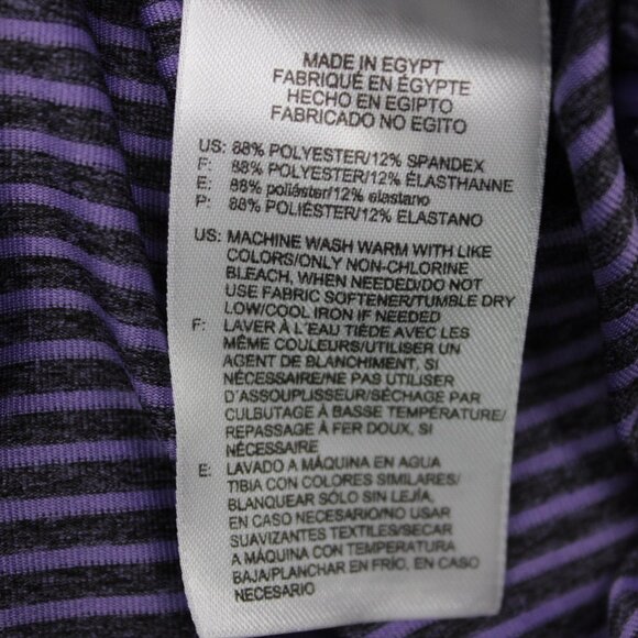 Reebok Golf Polo Shirt Mens 6XL Purple Striped Speedwick Short Sleeve Pullover - Picture 11 of 16